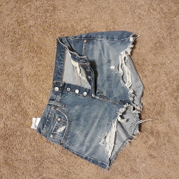 Levis 501 jean short shorts 27 - Picture 6 of 6